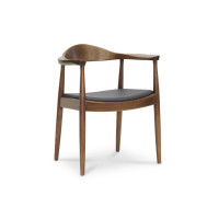 Baxton Studio WD-604-Dark Brown Embick Mid-Century Modern Dining Chair in Dark Brown